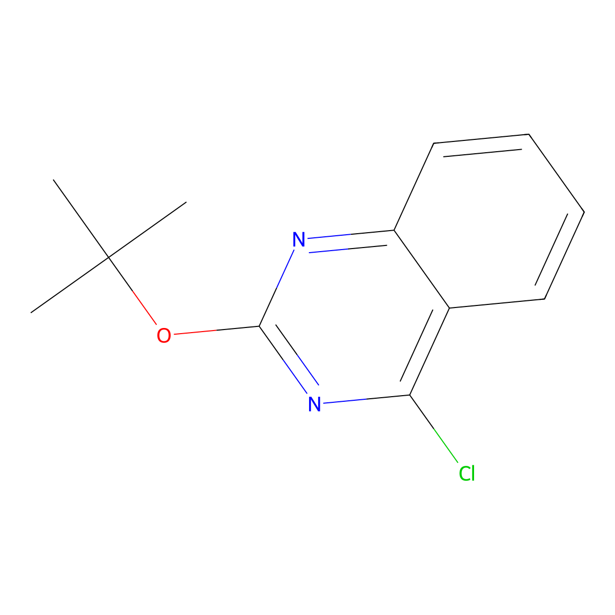 2-(Tert-butoxy)-4-chloroquinazoline molecular structure, CAS 2645419-34-5