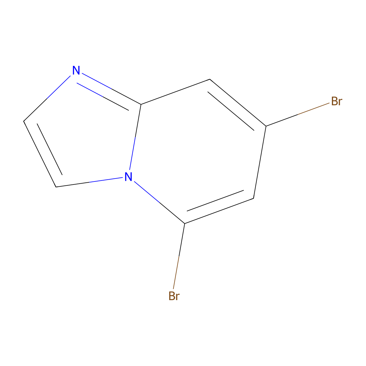 5,7-Dibromoimidazo[1,2-a]pyridine molecular structure, CAS 2645419-55-0