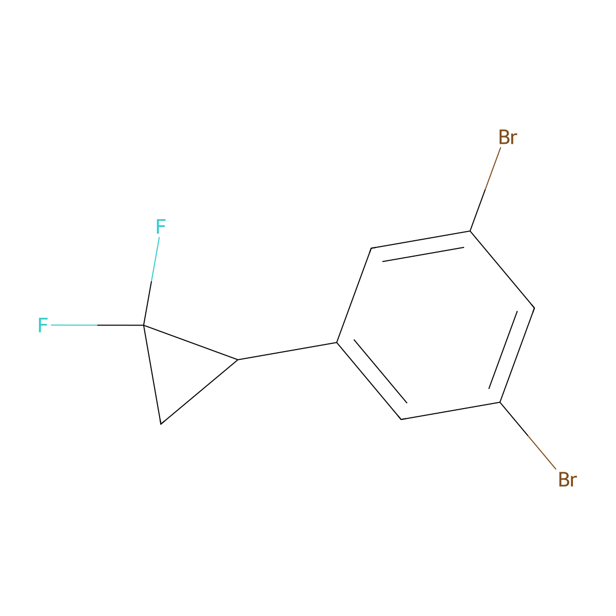 1,3-Dibromo-5-(2,2-difluorocyclopropyl)benzene molecular structure, CAS 2645419-61-8