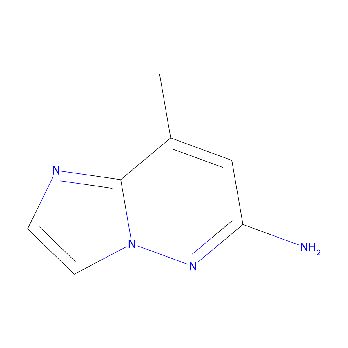 8-Methylimidazo[1,2-b]pyridazin-6-amine molecular structure, CAS 2645419-76-5