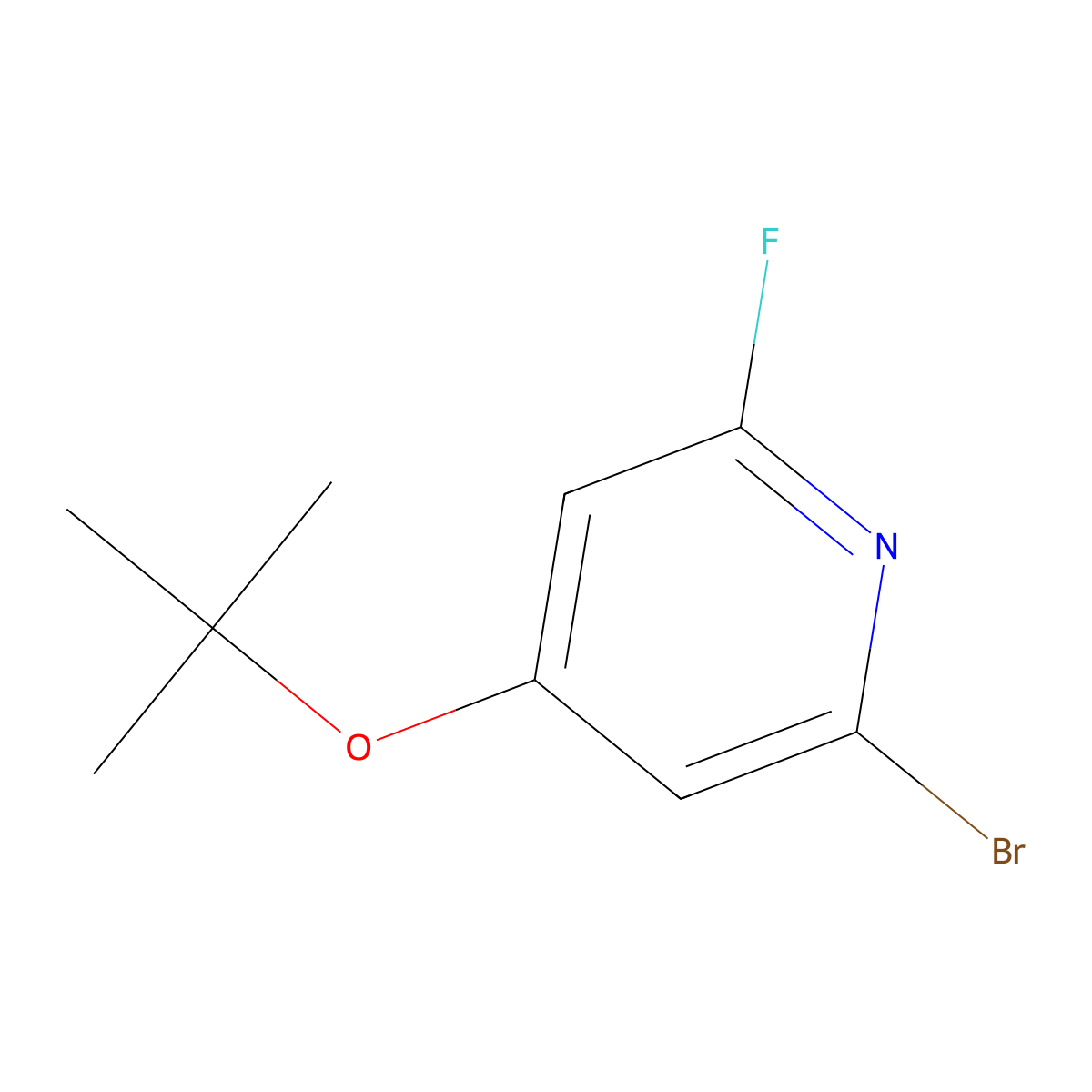 2-Bromo-4-(tert-butoxy)-6-fluoropyridine molecular structure, CAS 2645419-86-7