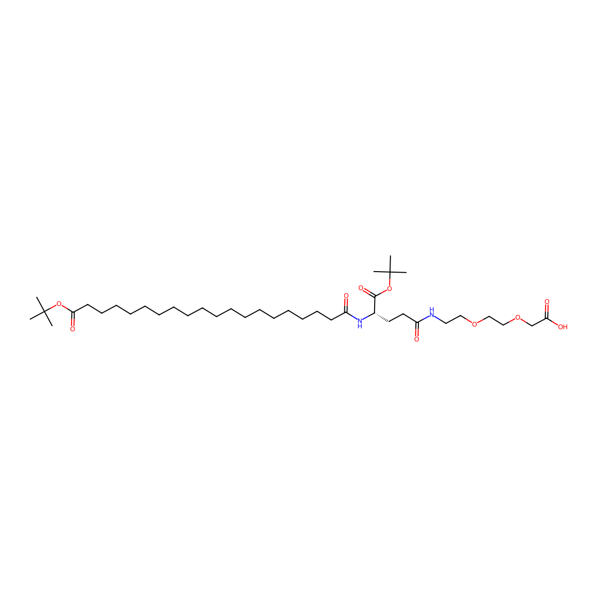 Tbuo-C20-gamma-glu(aeea)-otbu molecular structure, CAS 2645421-68-5