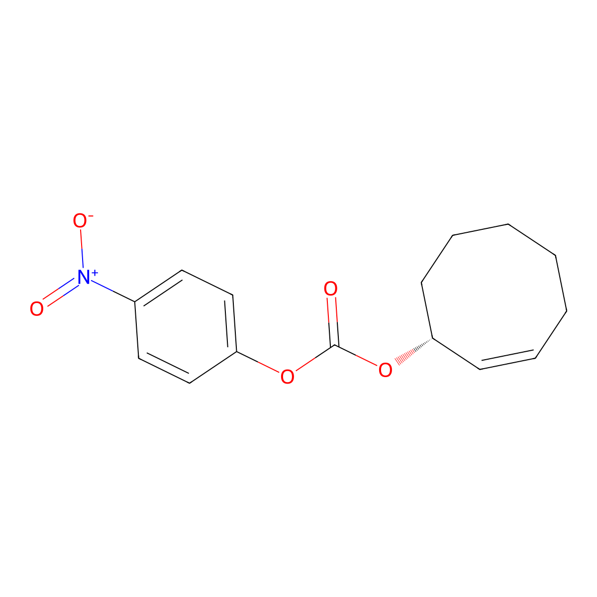 rel-(1R-2E-pS)-Cyclooct-2-en-1-yl (4-nitrophenyl) carbonate molecular structure, CAS 2645443-13-4