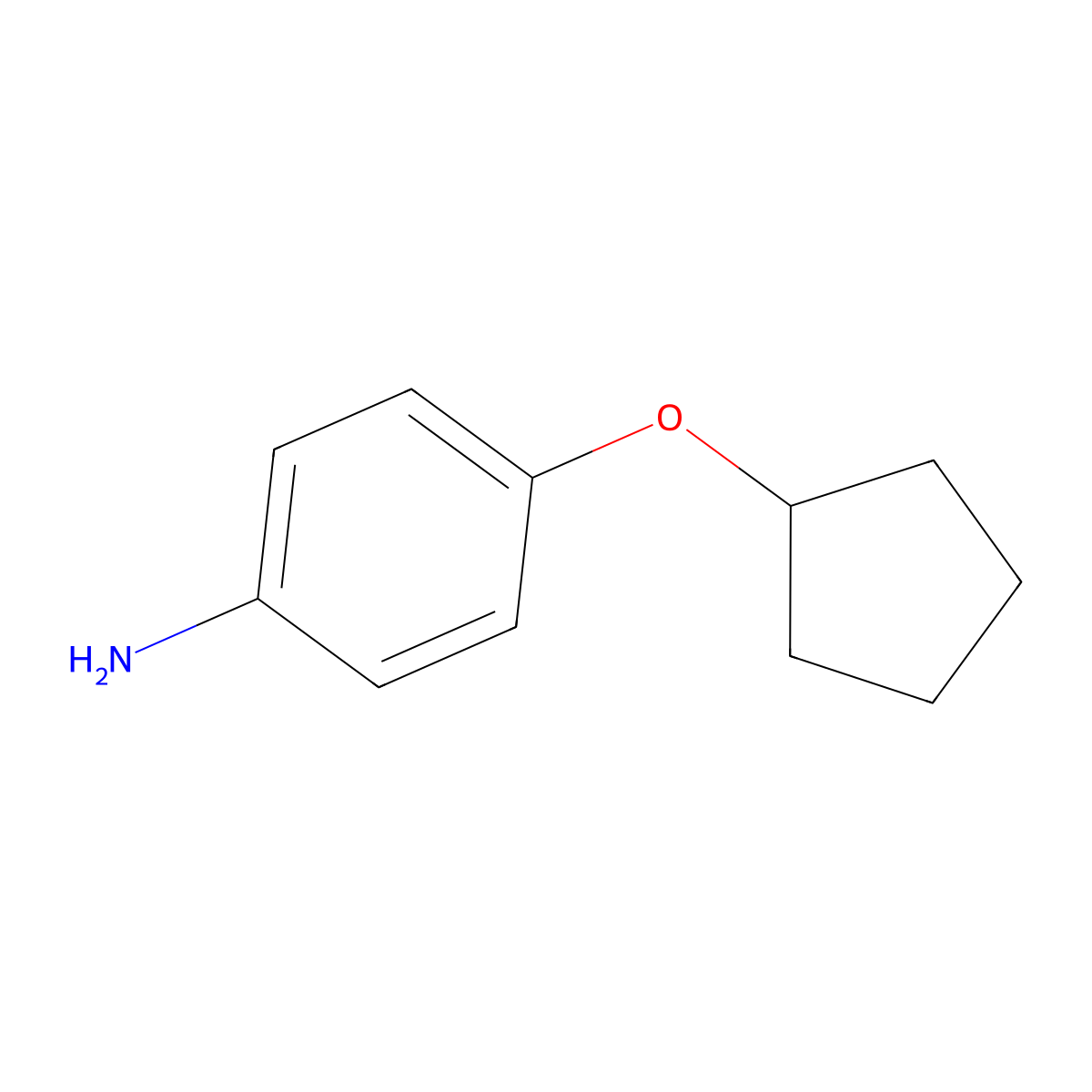 4-(Cyclopentyloxy)aniline molecular structure, CAS 26455-36-7