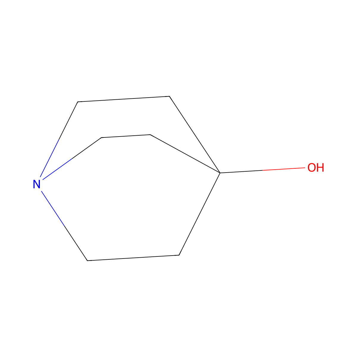 1-Azabicyclo(2.2.2)octan-4-ol molecular structure, CAS 26458-74-2