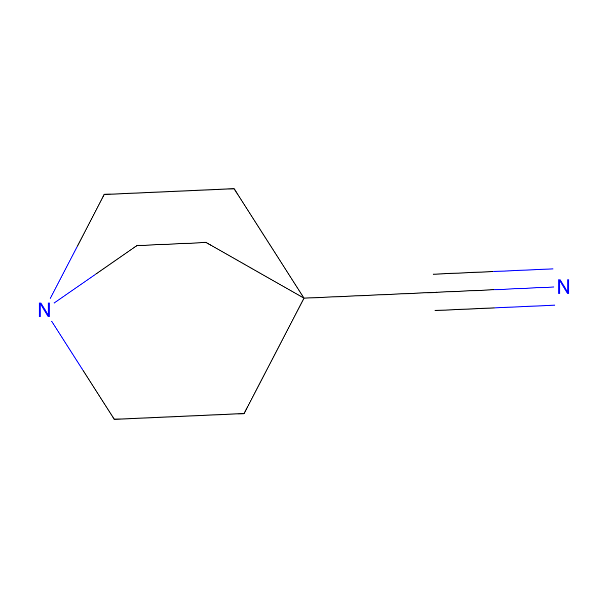 1-Azabicyclo[2.2.2]octane-4-carbonitrile molecular structure, CAS 26458-78-6