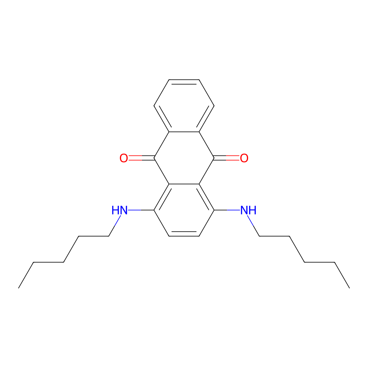 Solvent Blue 14 molecular structure, CAS 2646-15-3