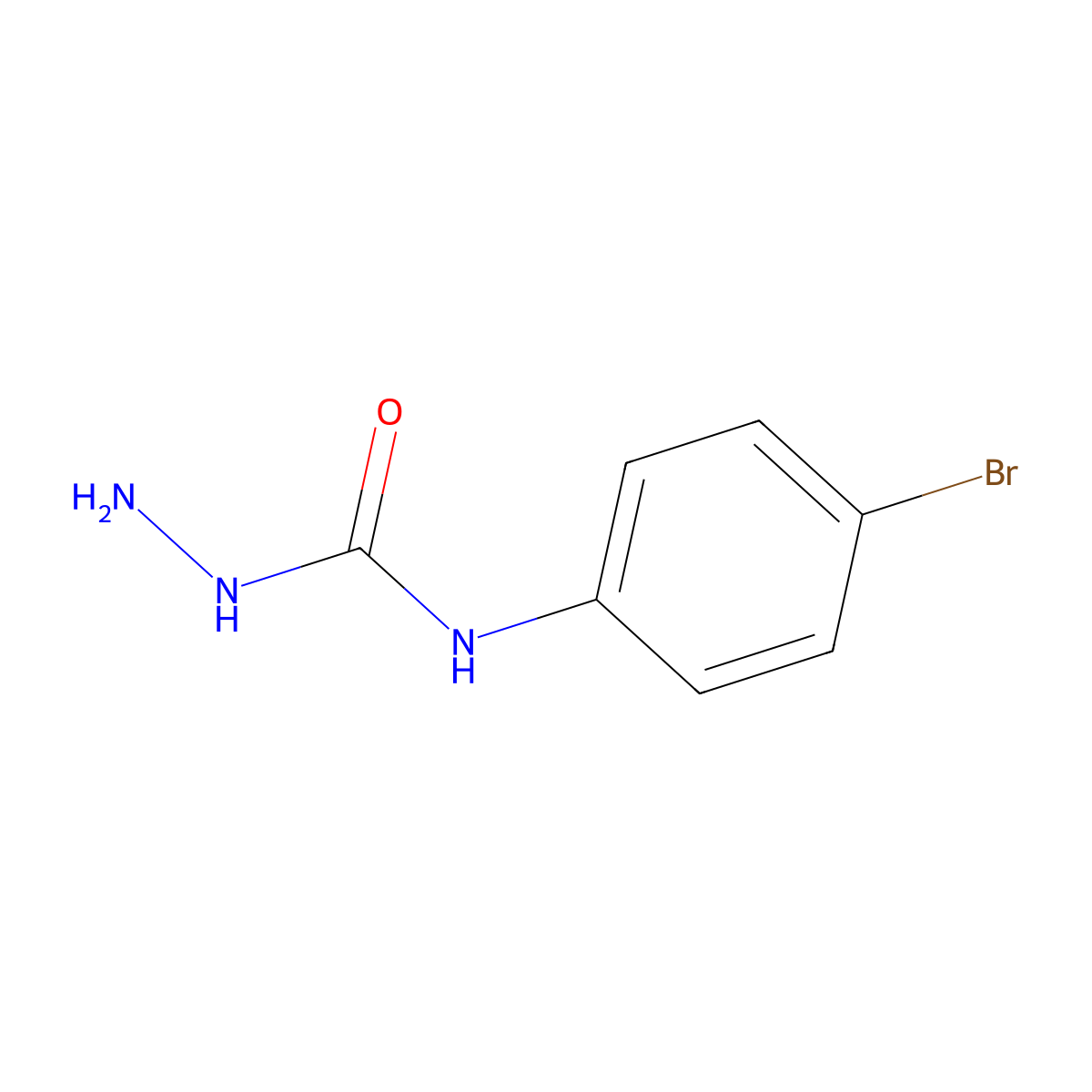 3-Amino-1-(4-bromophenyl)urea molecular structure, CAS 2646-26-6