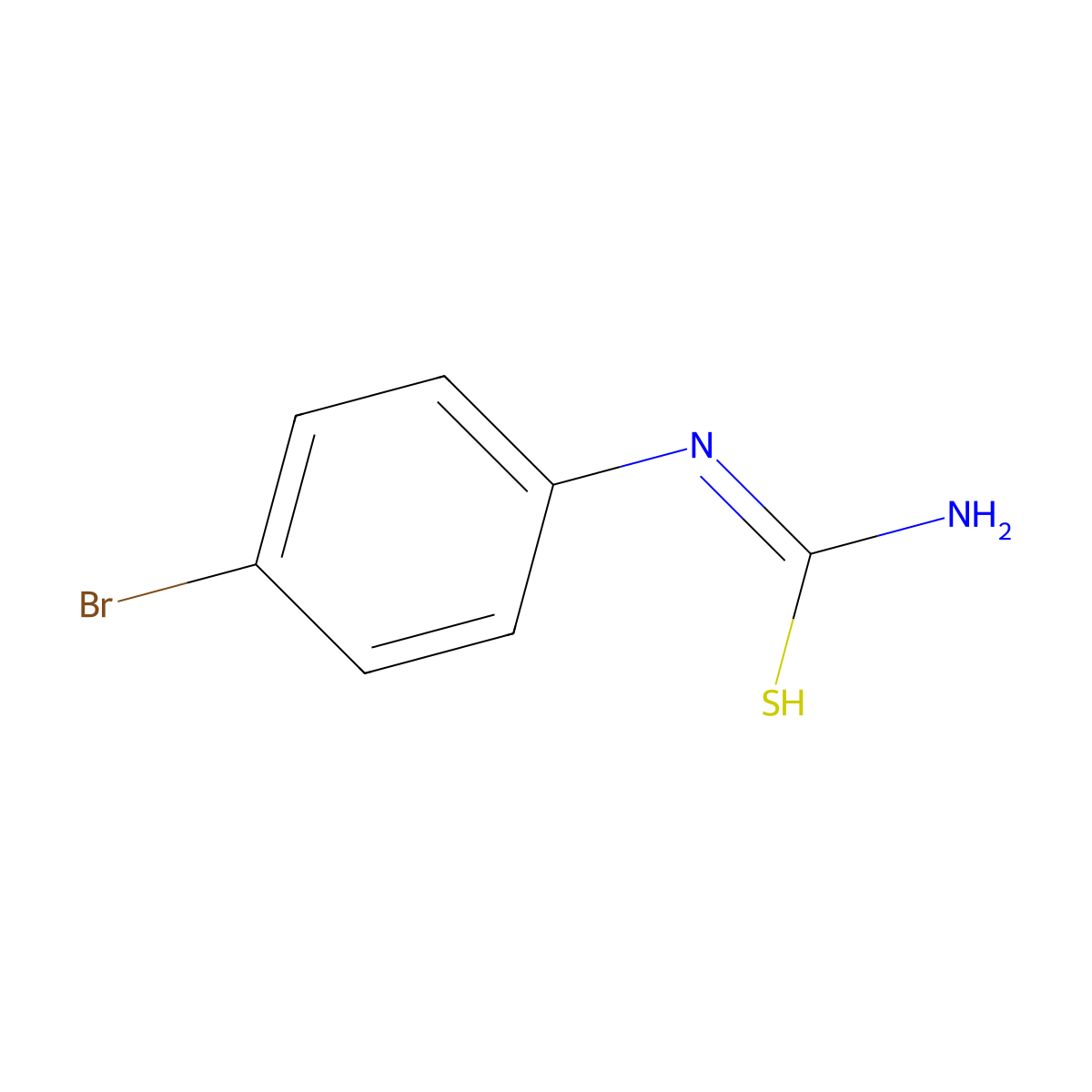 N'-(4-bromophenyl)carbamimidothioic acid molecular structure, CAS 2646-30-2