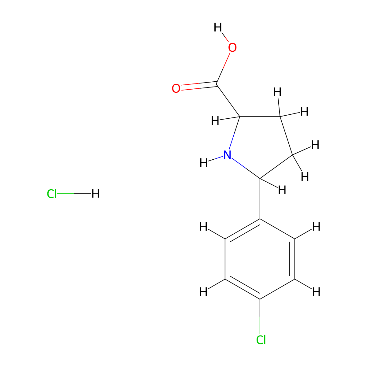 5-(4-Chlorophenyl)pyrrolidine-2-carboxylic acid hydrochloride molecular structure, CAS 2646-77-7