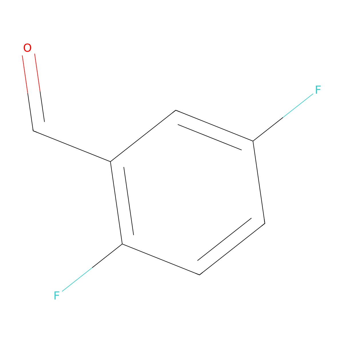 2,5-Difluorobenzaldehyde molecular structure, CAS 2646-90-4