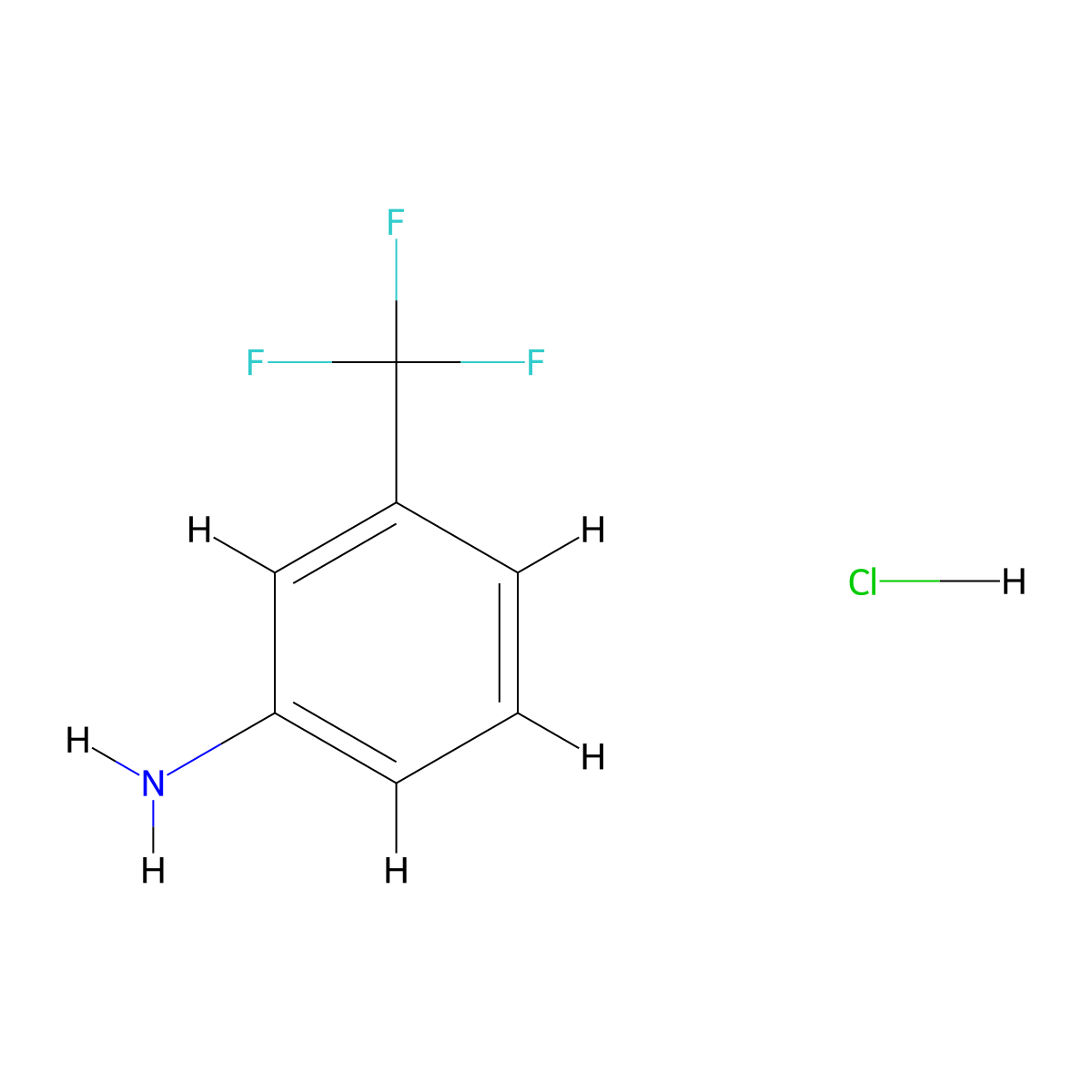 Alpha,alpha,alpha-trifluoro-M-toluidine hydrochloride molecular structure, CAS 2646-97-1