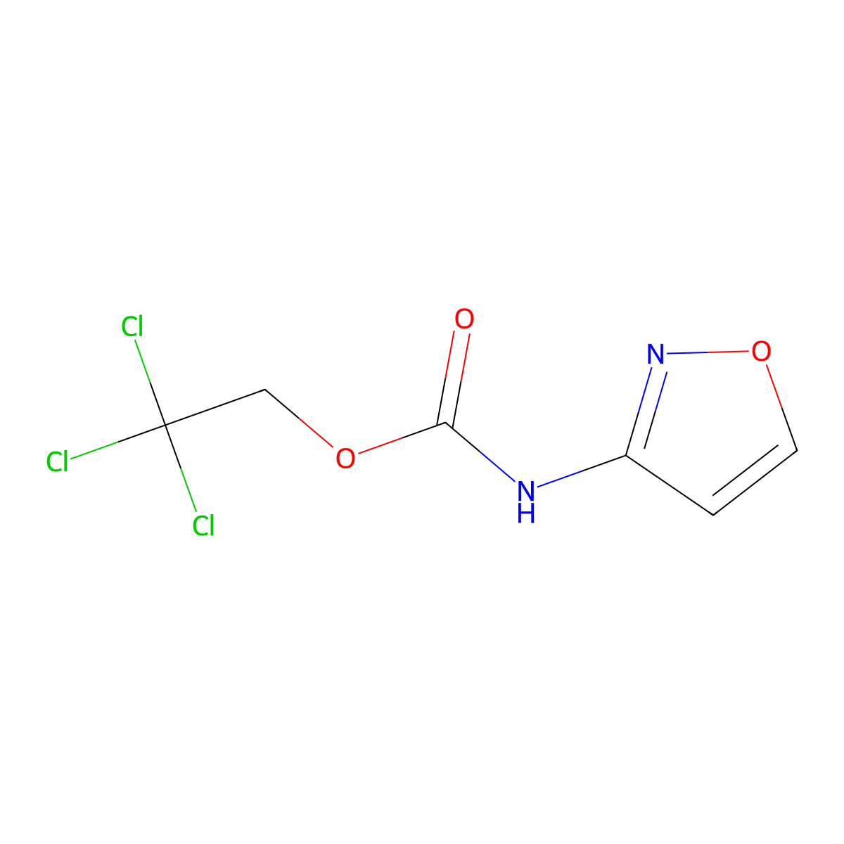 2,2,2-Trichloroethyl isoxazol-3-ylcarbamate molecular structure, CAS 264600-44-4