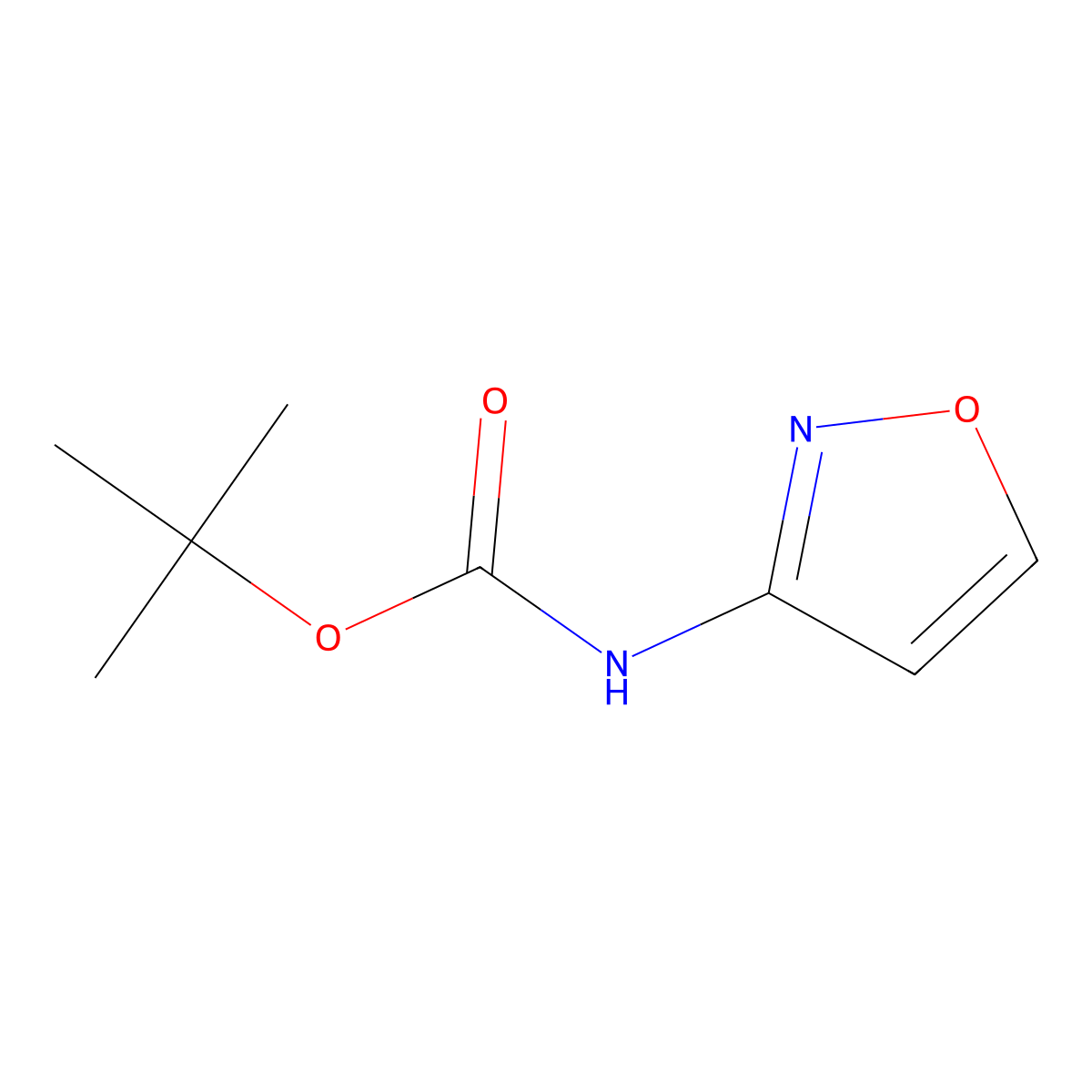 tert-Butyl 1,2-oxazol-3-ylcarbamate molecular structure, CAS 264600-97-7