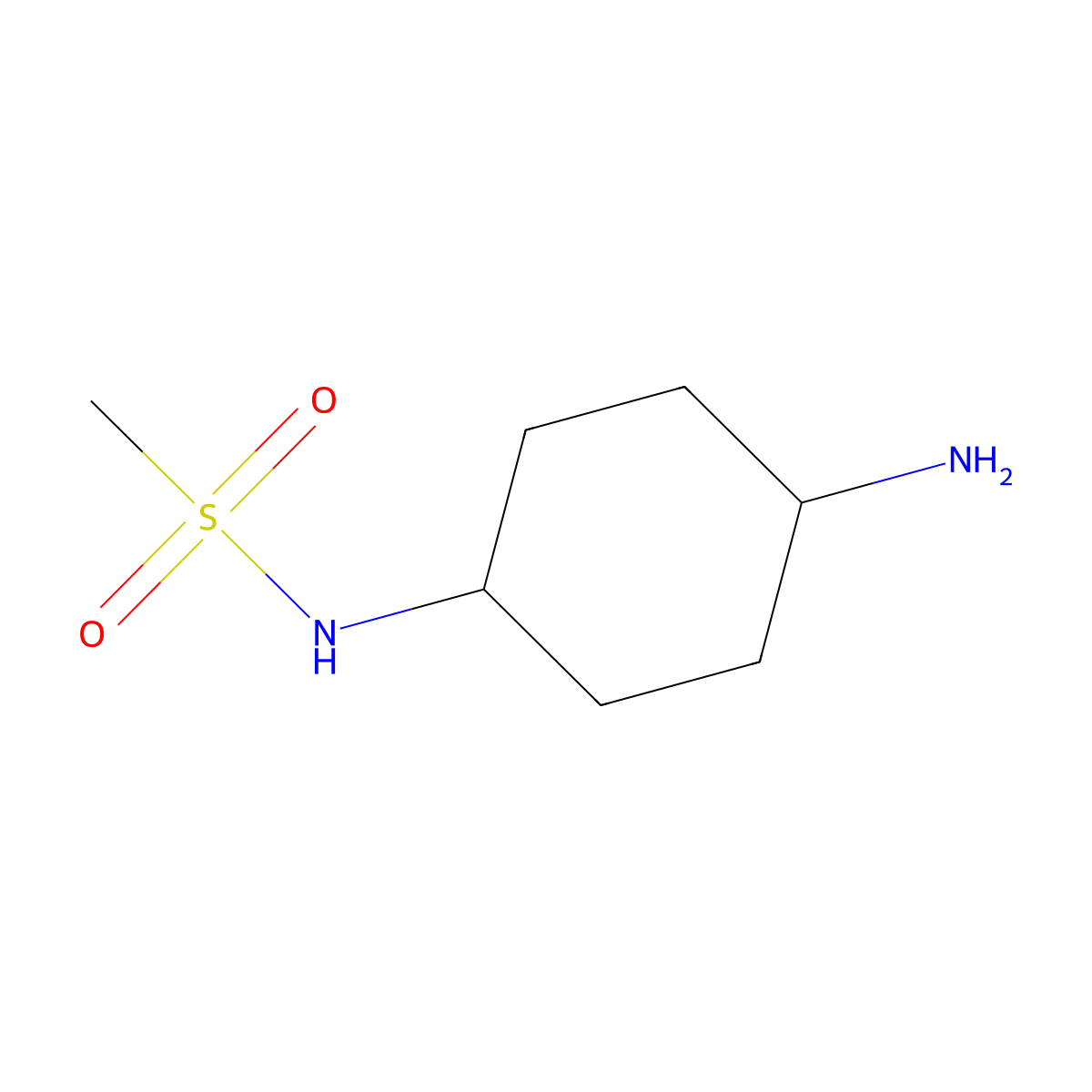 N-(4-aminocyclohexyl)methanesulfonamide molecular structure, CAS 264608-37-9
