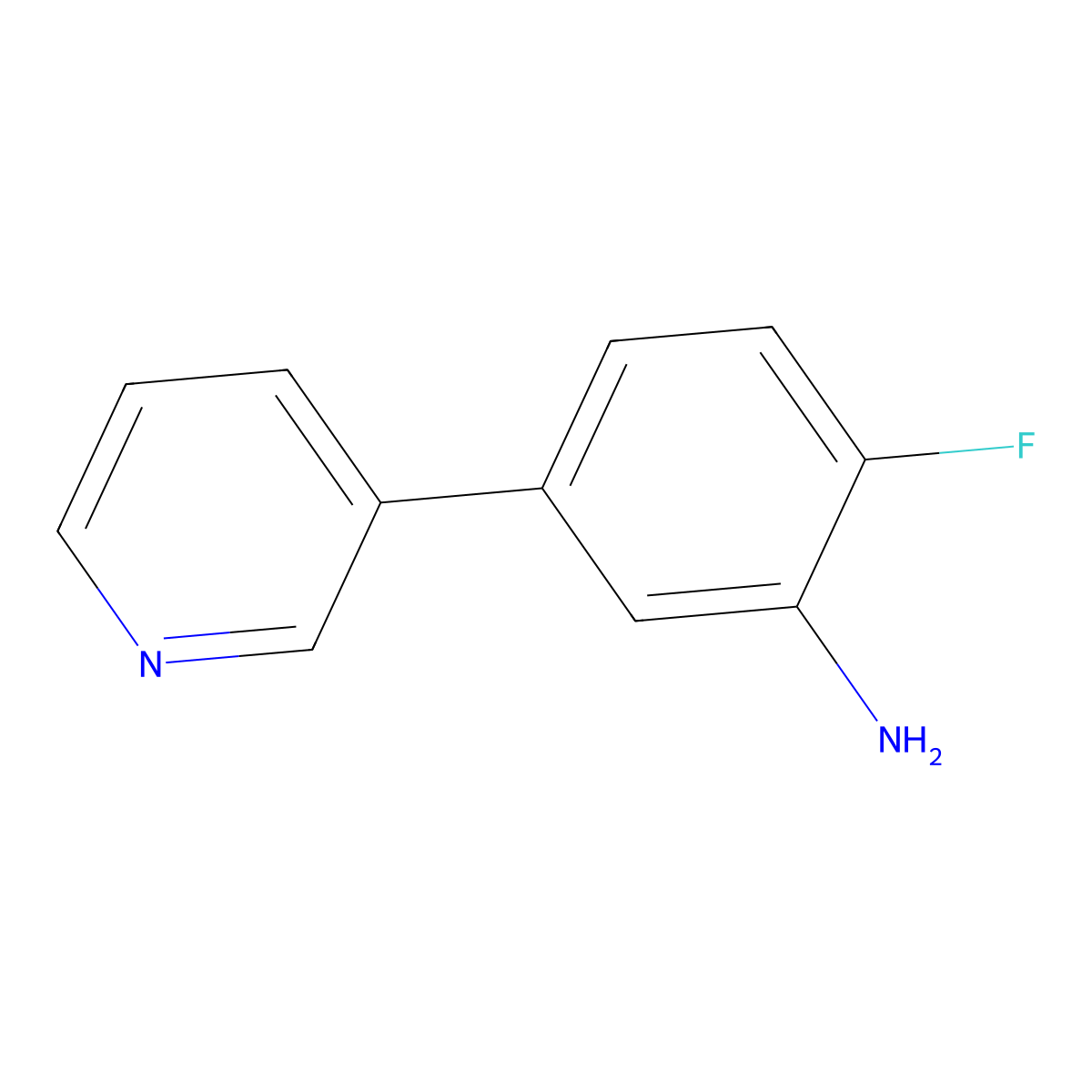 2-Fluoro-5-(pyridin-3-YL)aniline molecular structure, CAS 264616-96-8