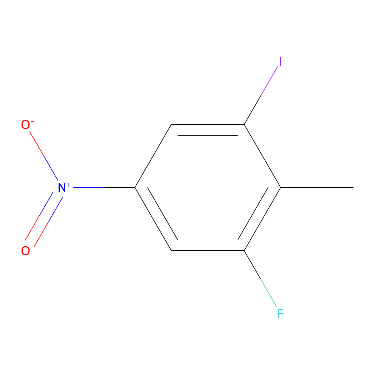 1-Fluoro-3-iodo-2-methyl-5-nitrobenzene molecular structure, CAS 264617-02-9
