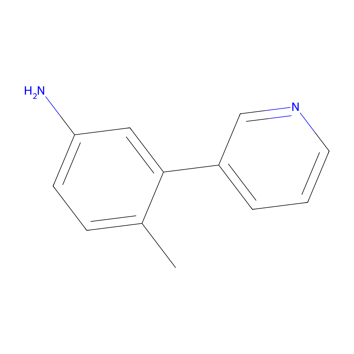 4-Methyl-3-(pyridin-3-yl)aniline molecular structure, CAS 264617-04-1