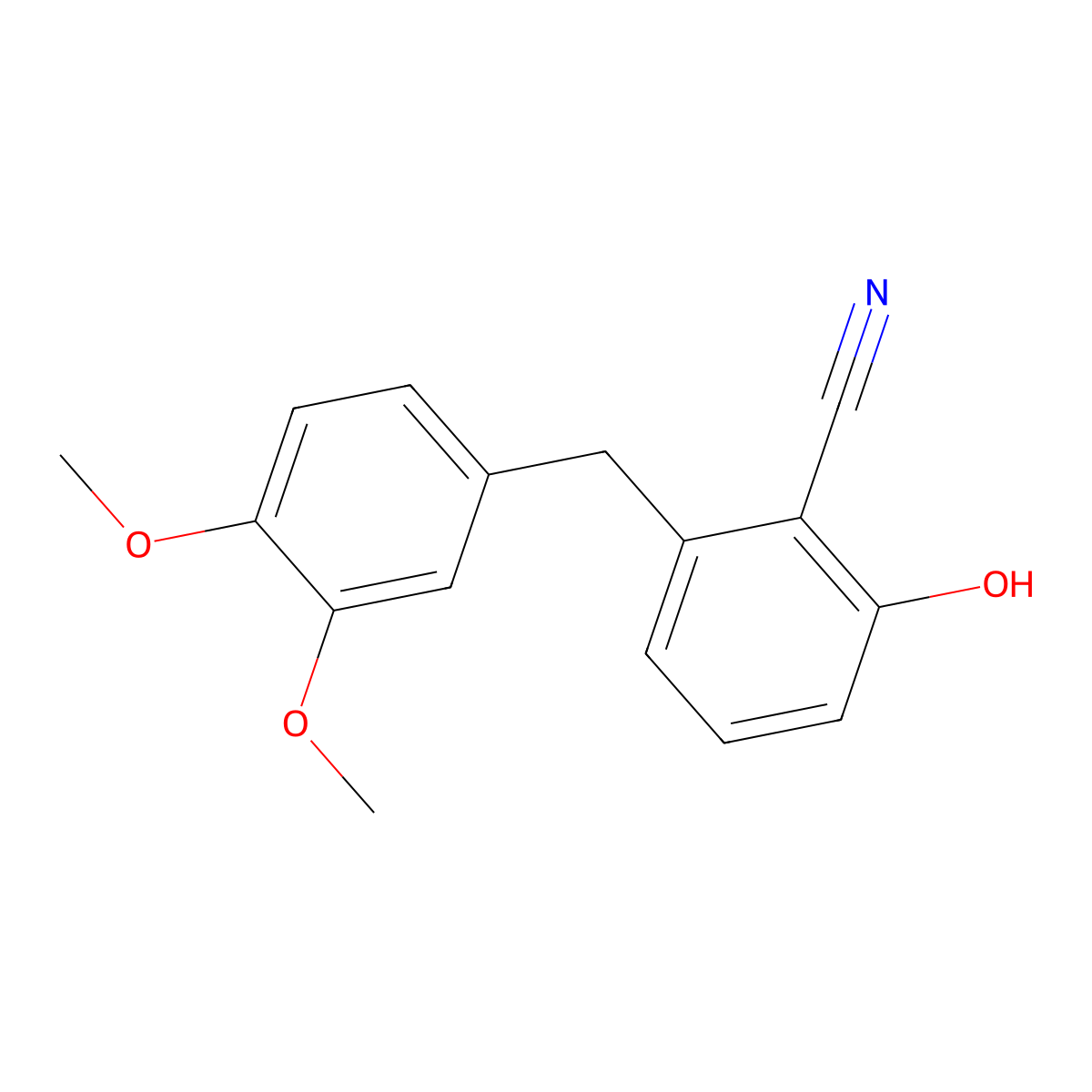 2-[(3,4-Dimethoxyphenyl)methyl]-6-hydroxybenzonitrile molecular structure, CAS 264617-43-8