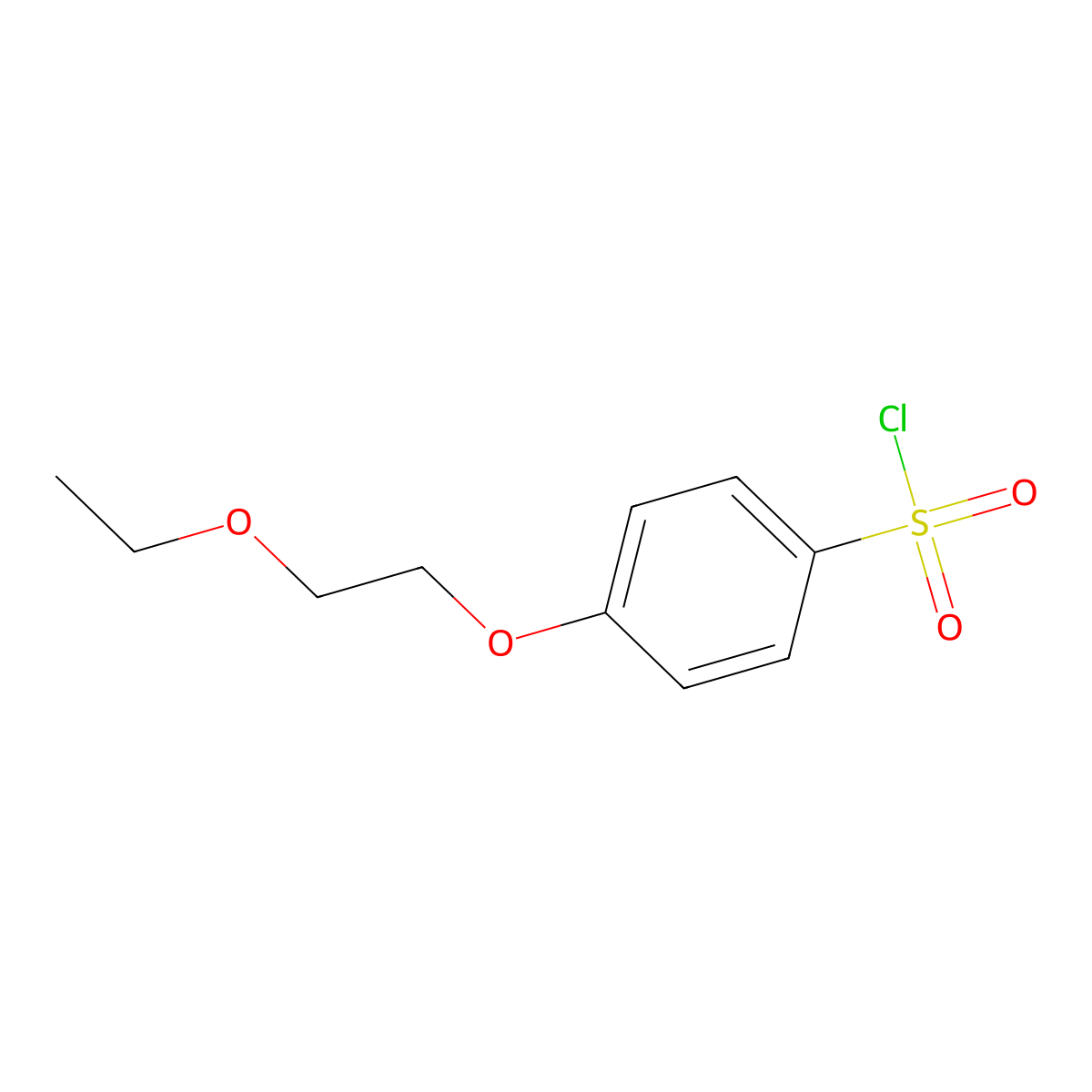 4-(2-Ethoxyethoxy)benzene-1-sulfonyl chloride molecular structure, CAS 264624-20-6