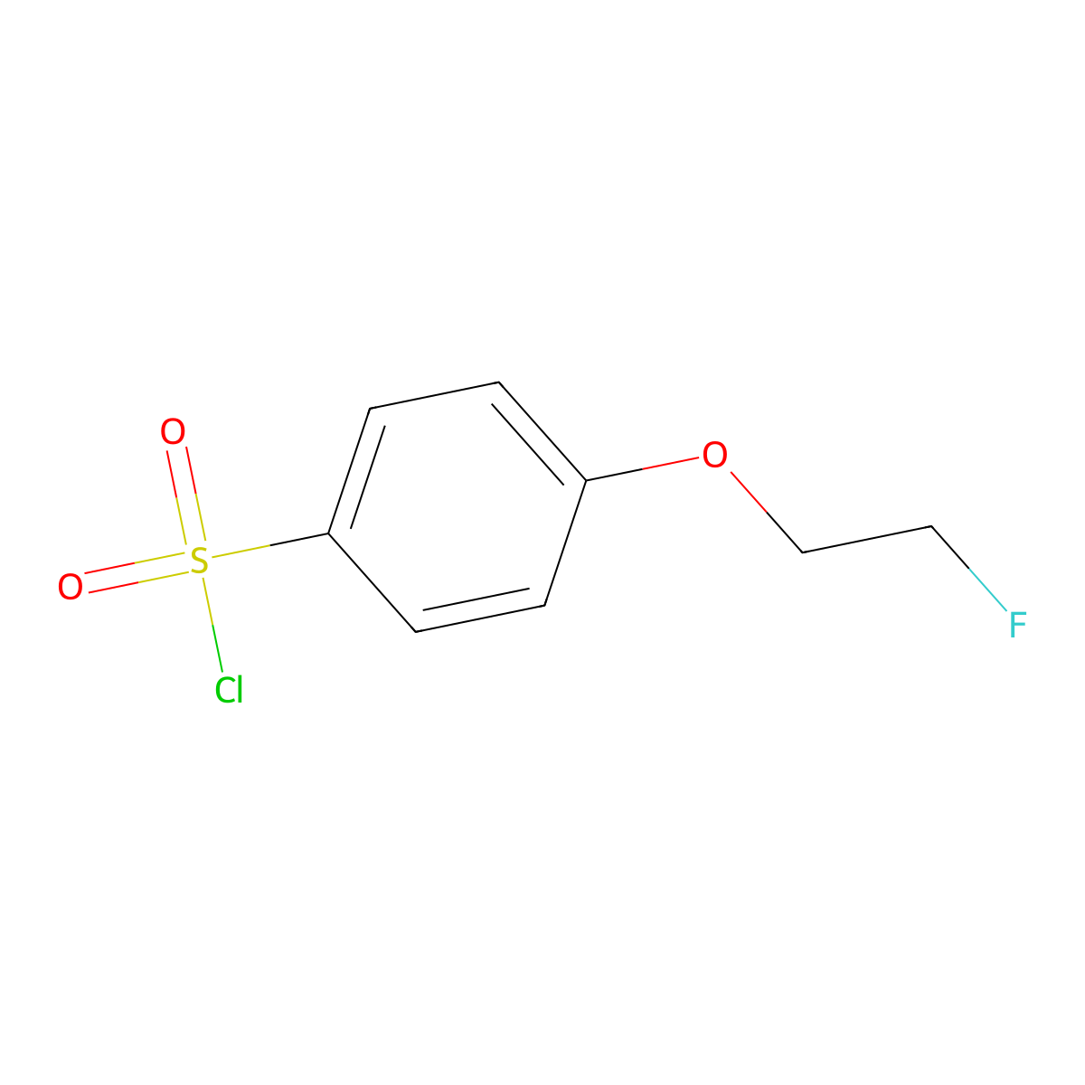 4-(2-Fluoroethoxy)benzenesulfonyl chloride molecular structure, CAS 264624-26-2