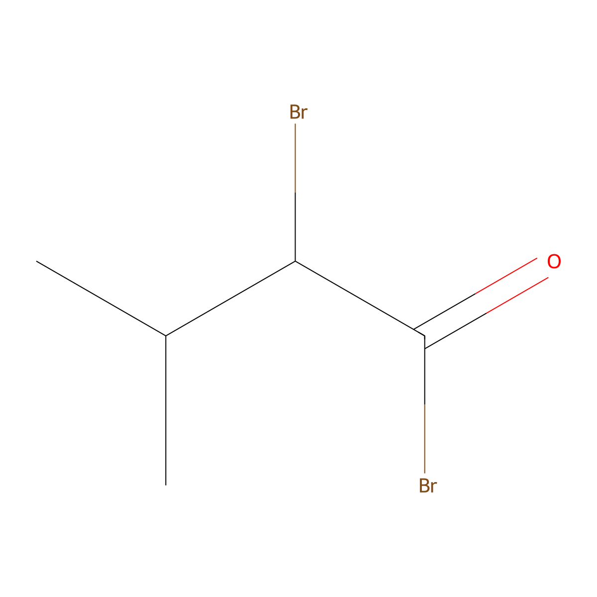 2-Bromo-3-methylbutanoyl bromide molecular structure, CAS 26464-05-1