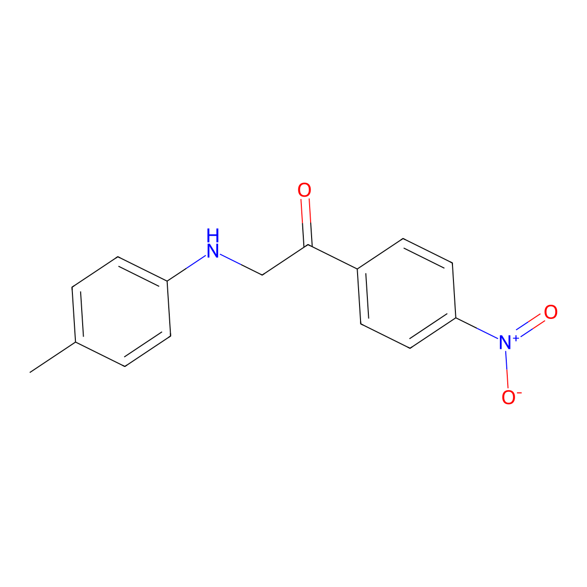 2-(4-Methylanilino)-1-(4-nitrophenyl)ethanone molecular structure, CAS 26464-50-6