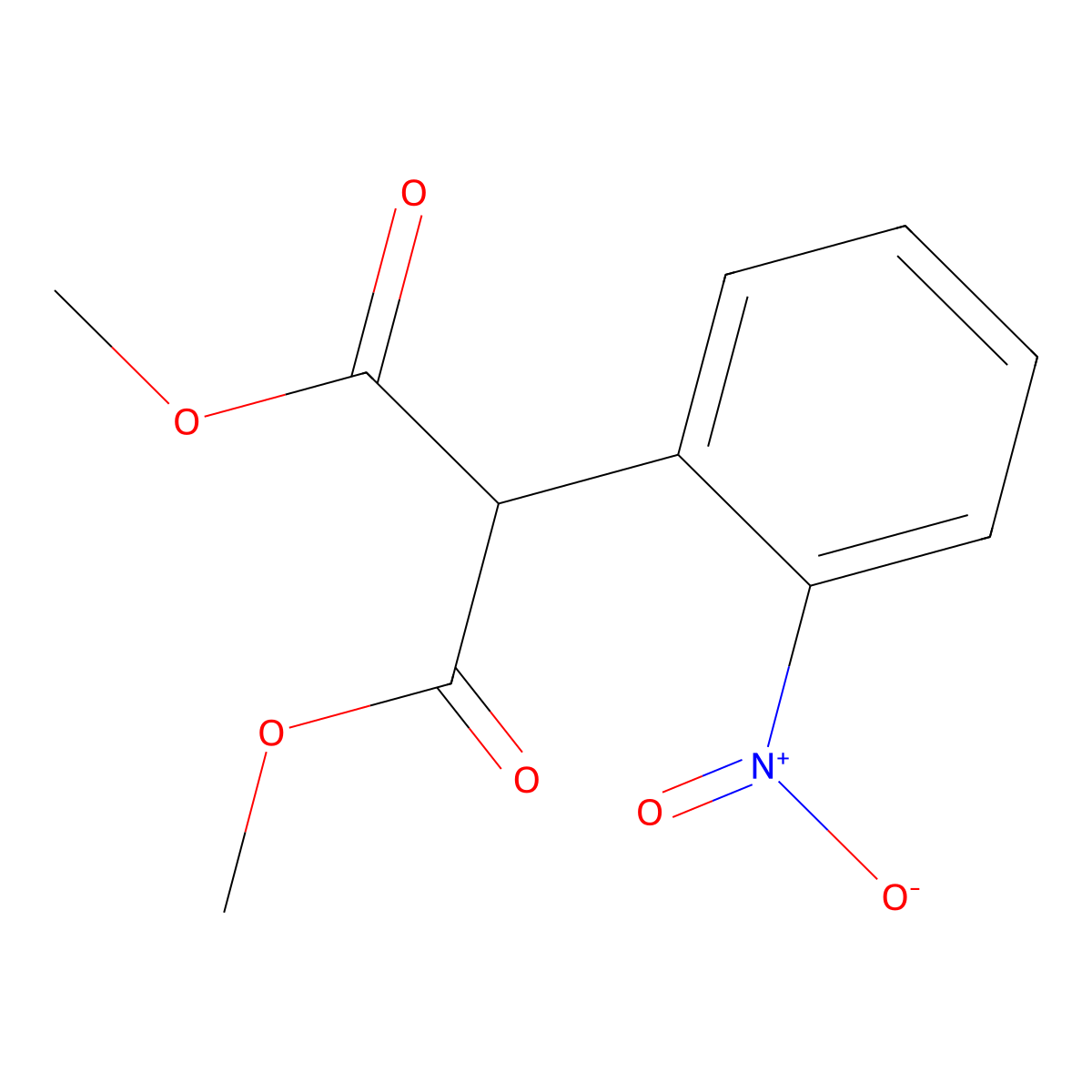 Dimethyl 2-(2-nitrophenyl)malonate molecular structure, CAS 26465-37-2