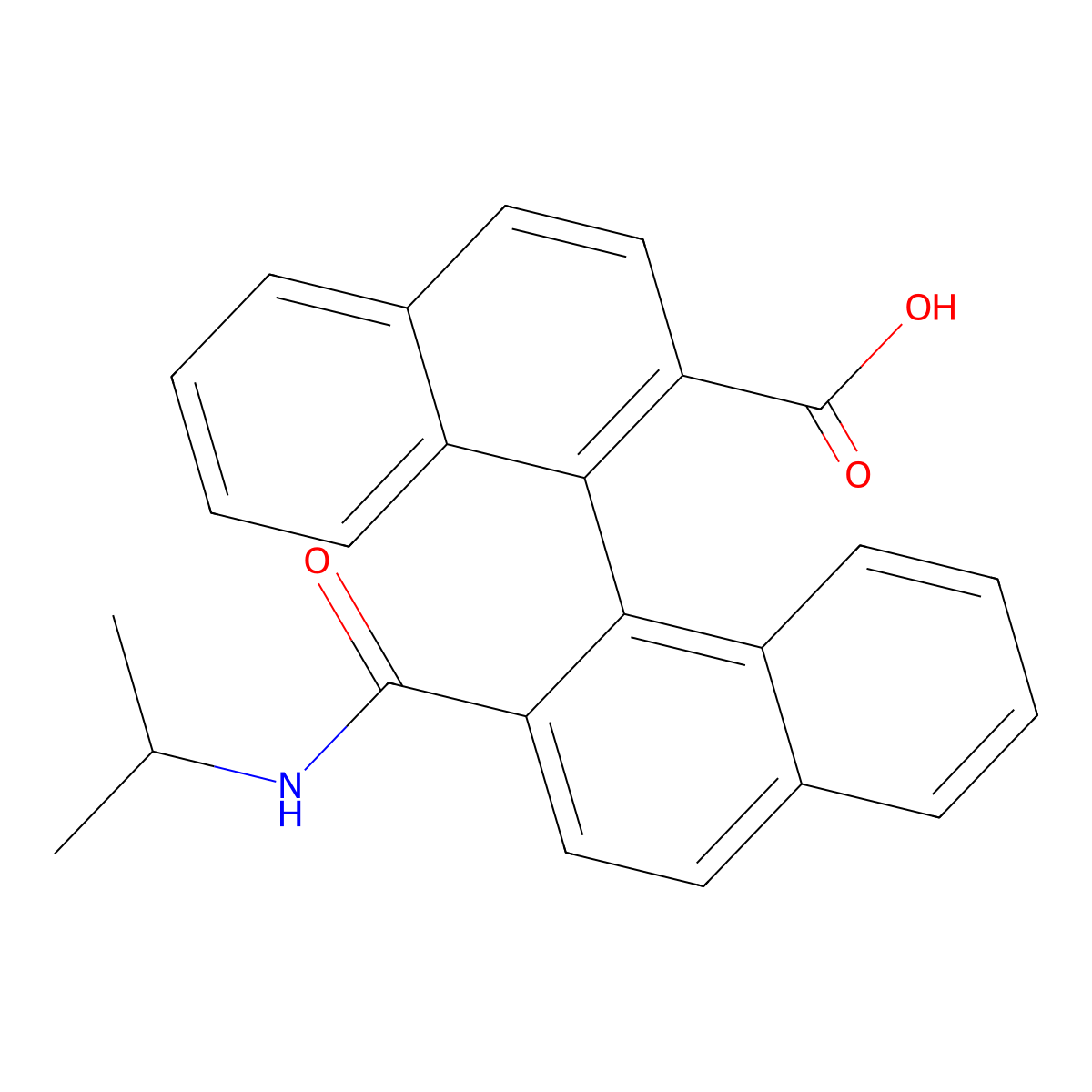 (1S)-2'-[[(1-Methylethyl)amino]carbonyl][1,1'-binaphthalene]-2-carboxylic acid molecular structure, CAS 2646622-02-6