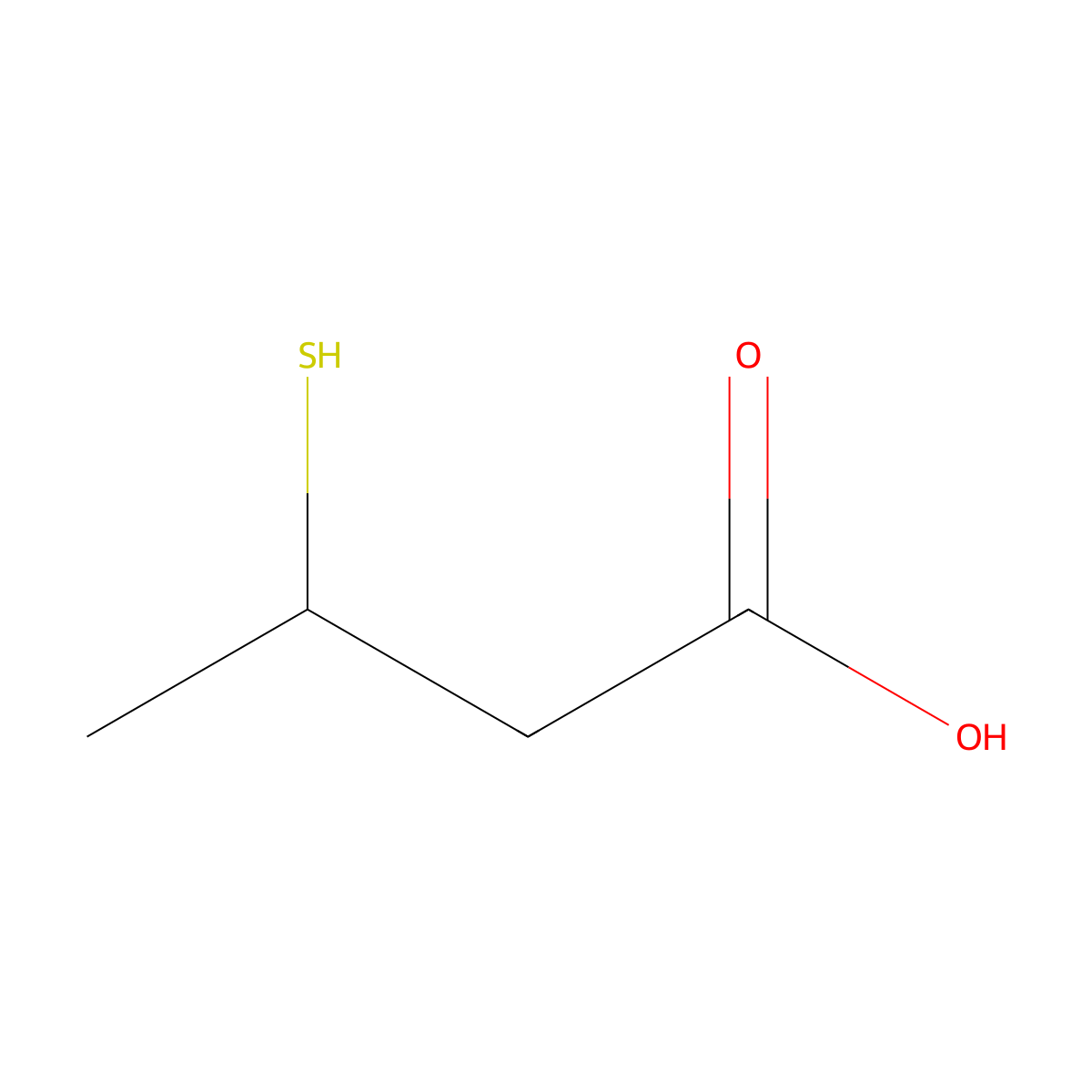 3-Mercaptobutyric acid molecular structure, CAS 26473-49-4