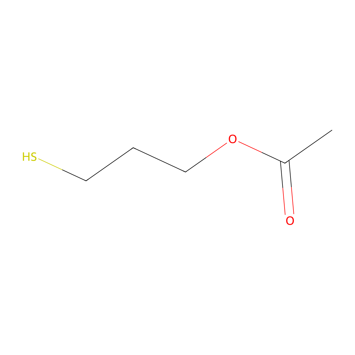 3-Mercaptopropyl acetate molecular structure, CAS 26473-61-0