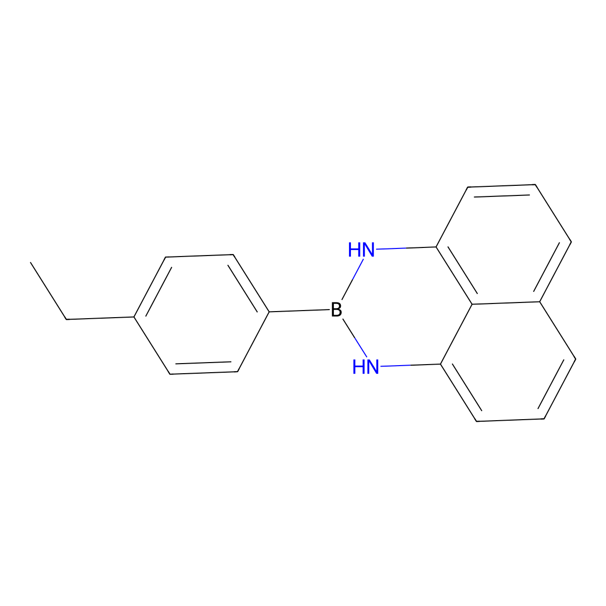 2-(4-Ethylphenyl)-2,3-dihydro-1H-naphtho[1,8-DE][1,3,2]diazaborinine molecular structure, CAS 2647471-63-2