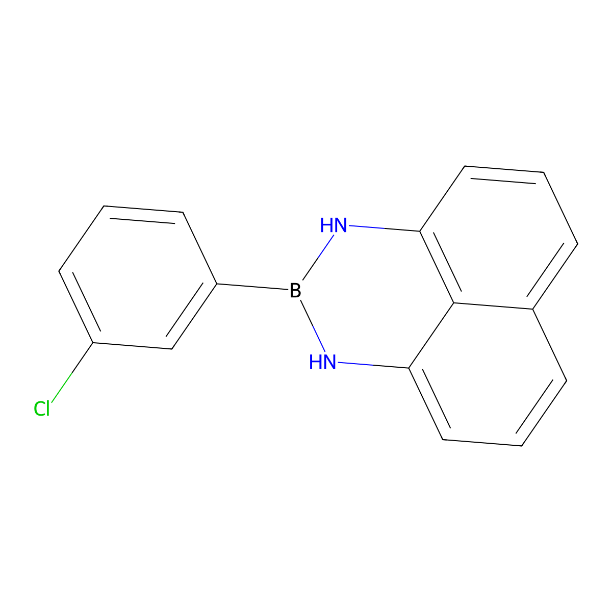 2-(3-Chlorophenyl)-2,3-dihydro-1H-naphtho[1,8-de][1,3,2]diazaborinine molecular structure, CAS 2647471-65-4