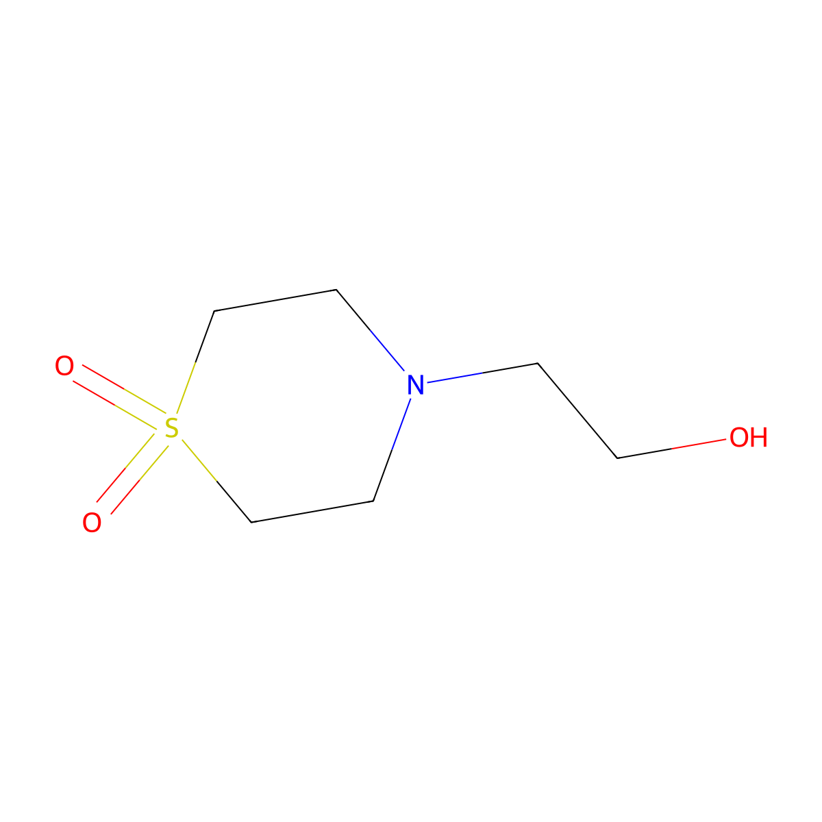 4-(2-Hydroxyethyl)-1lambda~6~,4-thiazinane-1,1-dione molecular structure, CAS 26475-62-7