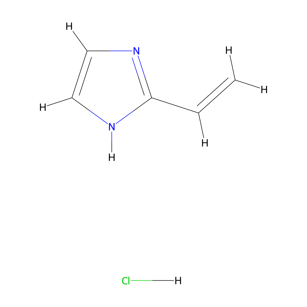 2-ethenyl-1H-imidazole hydrochloride molecular structure, CAS 2647530-39-8