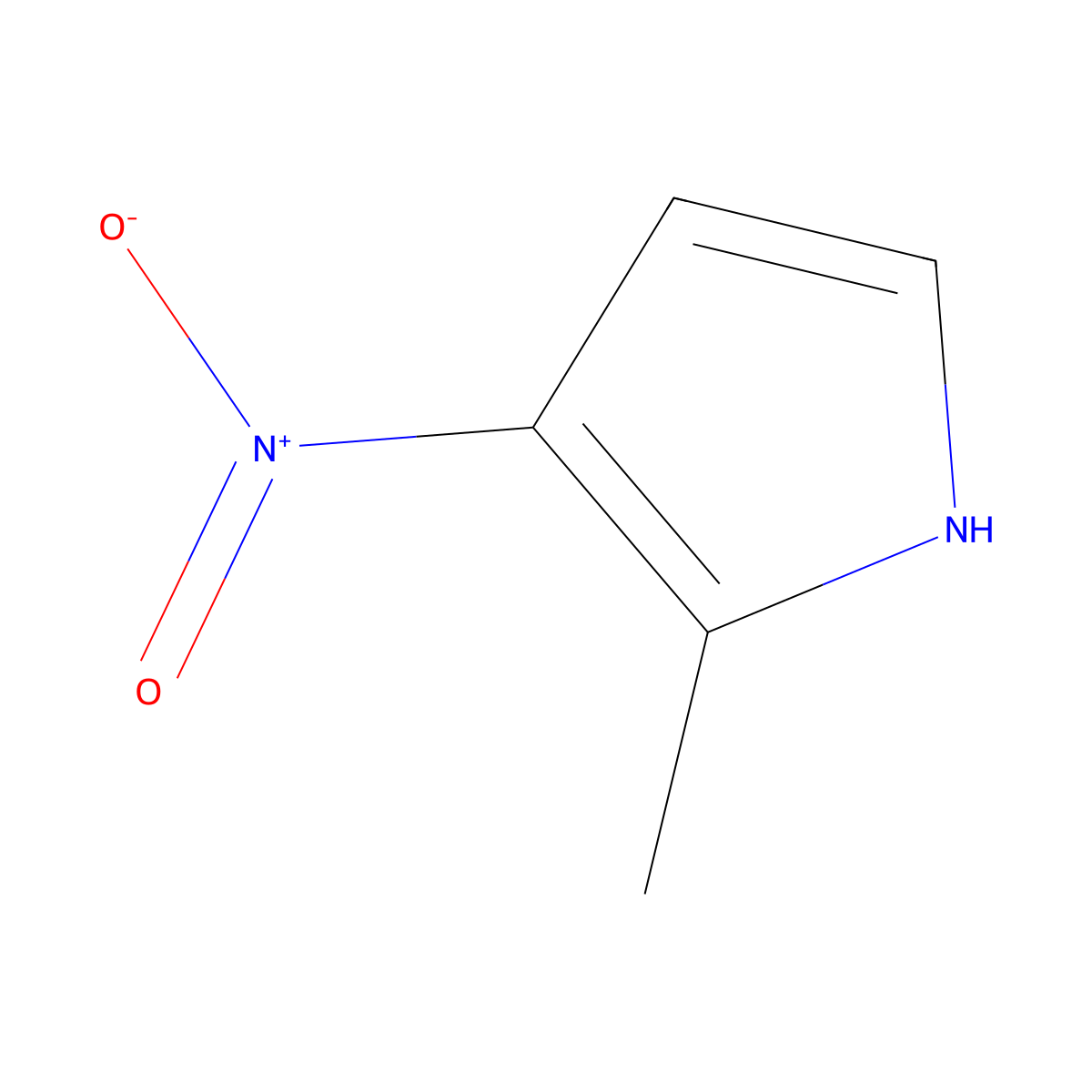 2-Methyl-3-nitro-1H-pyrrole molecular structure, CAS 26477-34-9