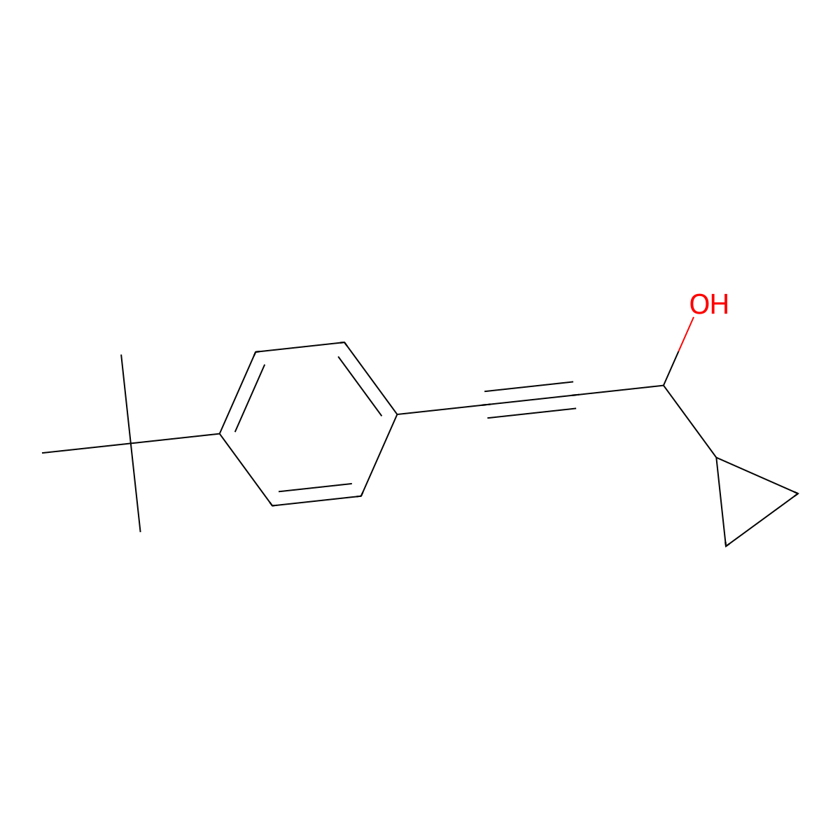 alpha-[2-[4-(1,1-Dimethylethyl)phenyl]ethynyl]cyclopropanemethanol molecular structure, CAS 2647743-39-1