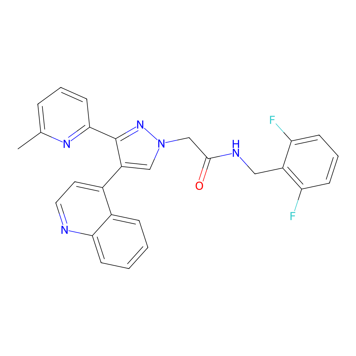Ontunisertib molecular structure, CAS 2647949-48-0