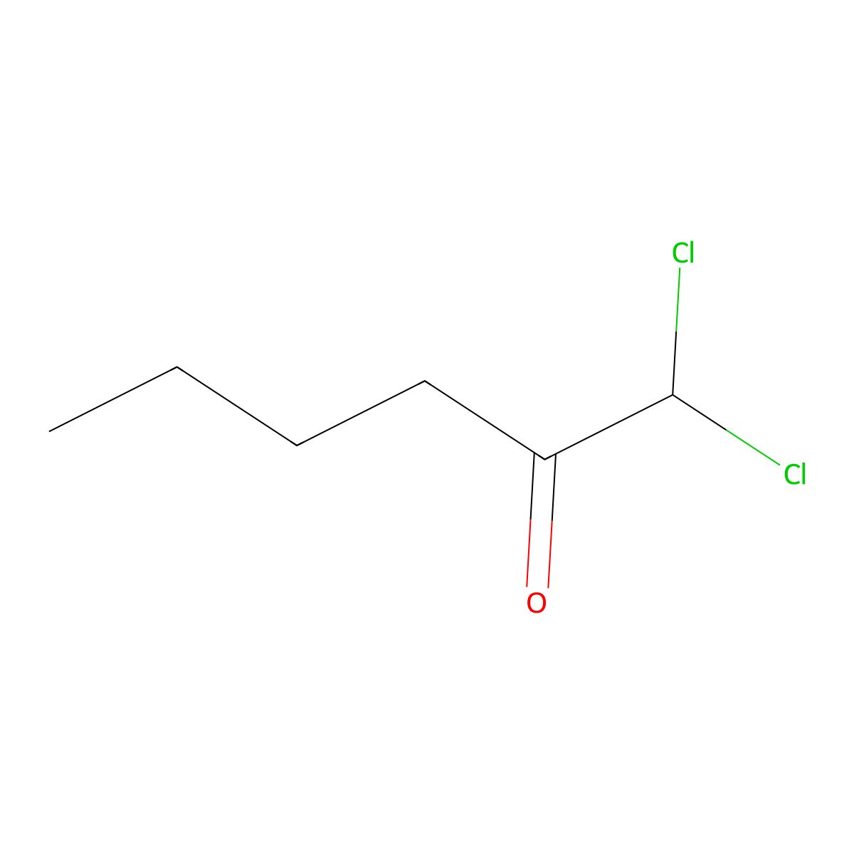 1,1-Dichloro-2-hexanone molecular structure, CAS 2648-59-1