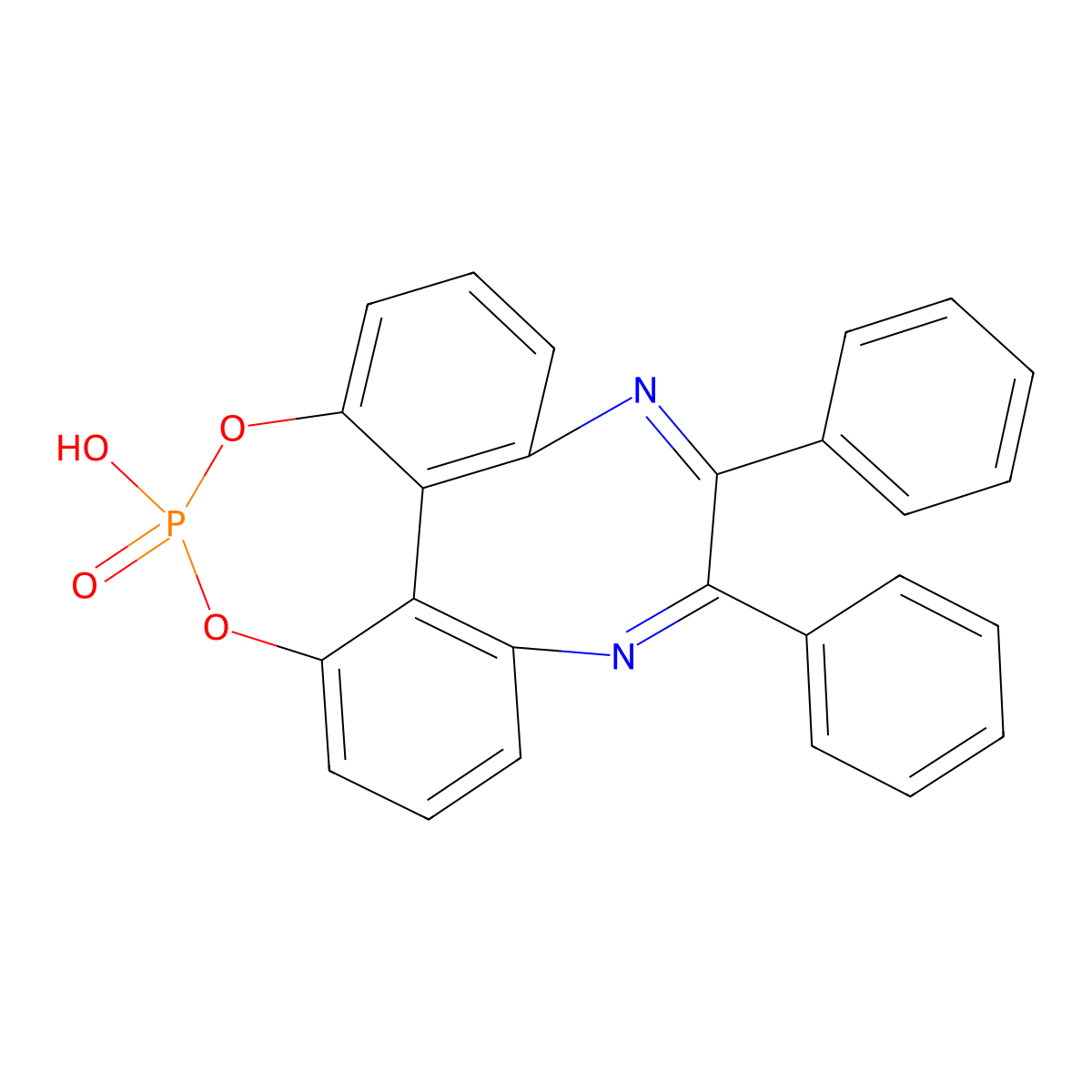 (R)-14-Hydroxy-6,7-diphenyl-1,12-(epoxyphosphanooxy)dibenzo[e,g][1,4]diazocine 14-oxide molecular structure, CAS 2648055-13-2