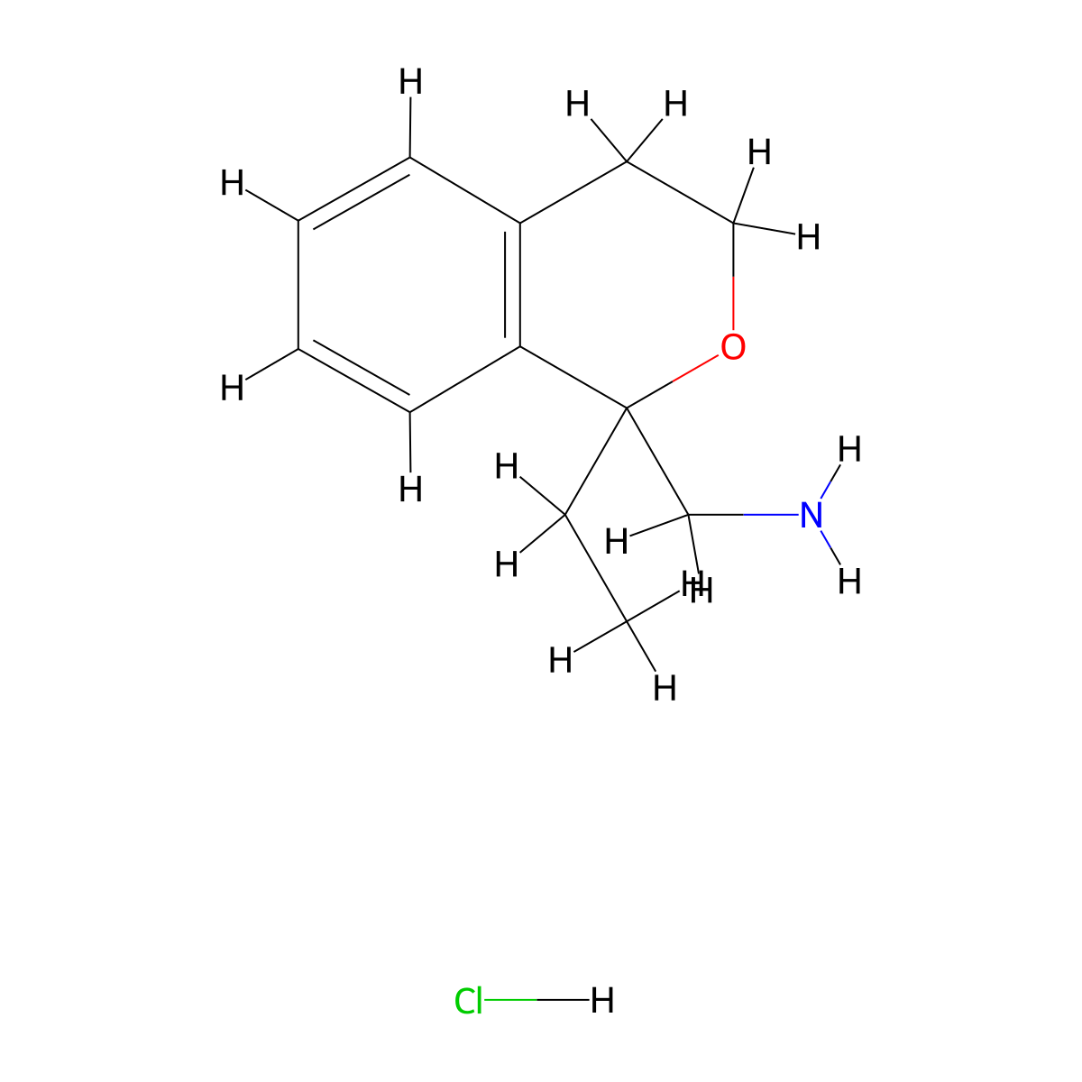(1-ethyl-3,4-dihydro-1H-2-benzopyran-1-yl)methanamine hydrochloride molecular structure, CAS 26481-46-9