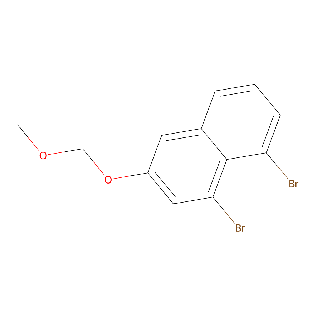 1,8-Dibromo-3-(methoxymethoxy)naphthalene molecular structure, CAS 2648221-47-8