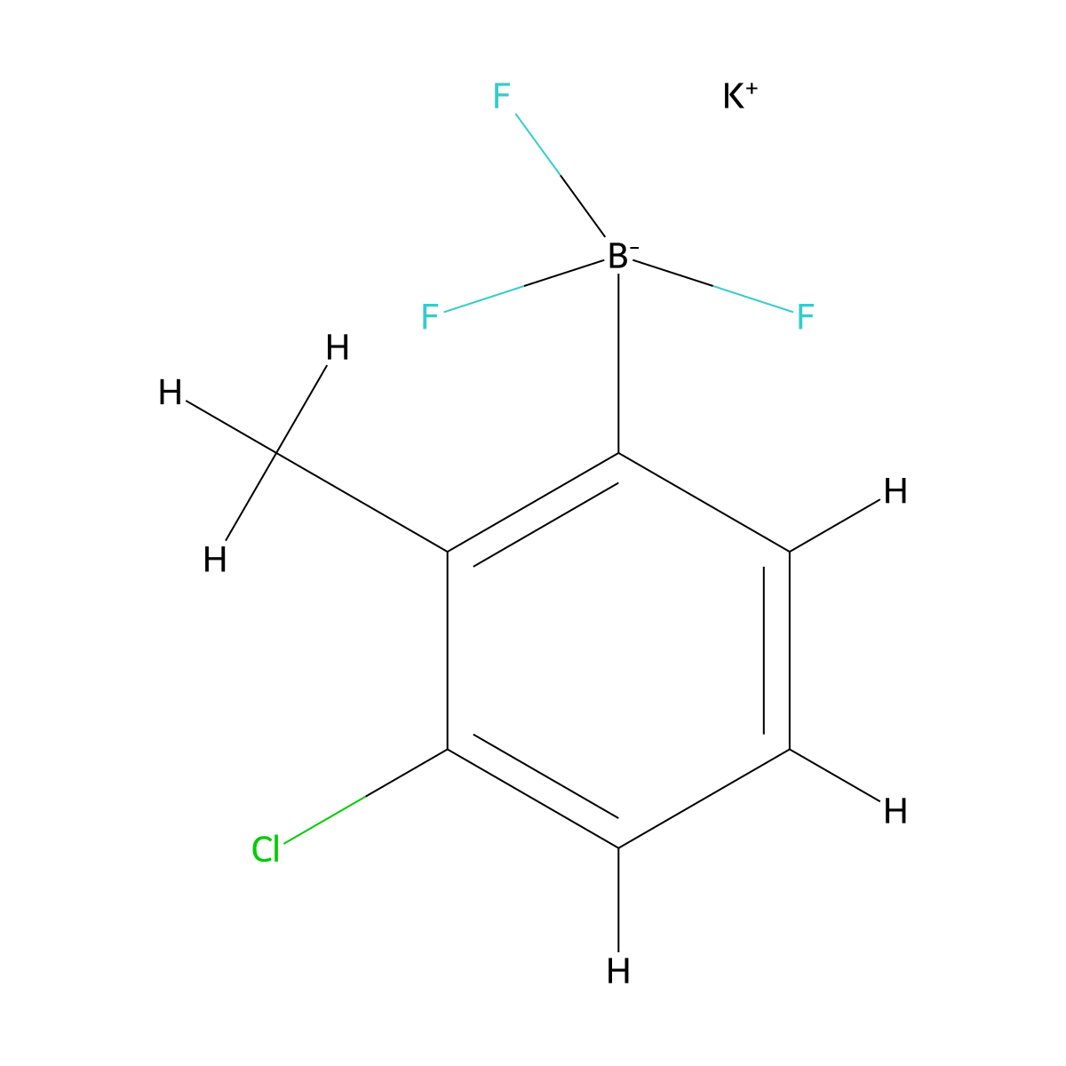 Potassium (3-chloro-2-methylphenyl)trifluoroboranuide molecular structure, CAS 2648232-75-9