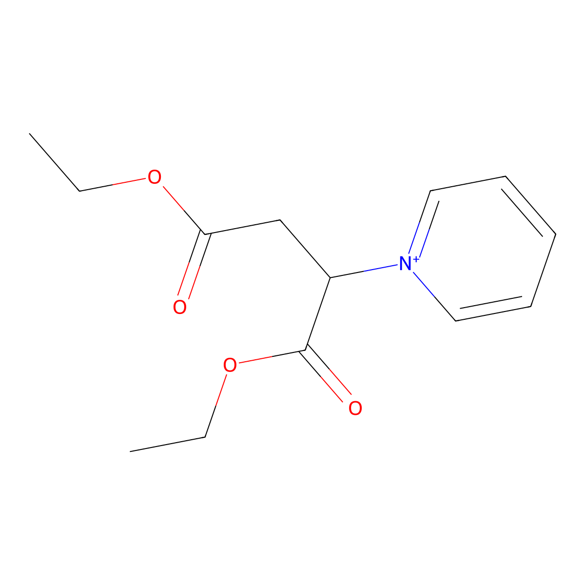 1-(1,4-Diethoxy-1,4-dioxobutan-2-yl)pyridin-1-ium molecular structure, CAS 2648285-45-2
