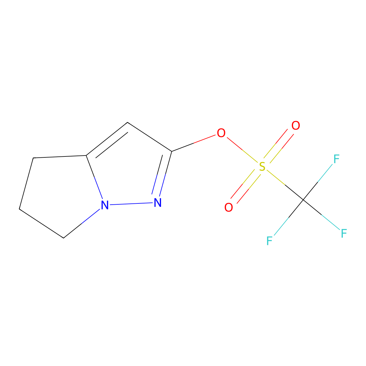 5,6-Dihydro-4H-pyrrolo[1,2-B]pyrazol-2-YL trifluoromethanesulfonate molecular structure, CAS 2648291-69-2