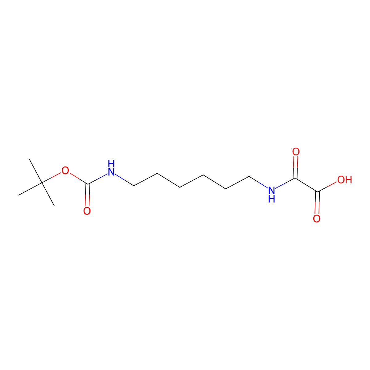 [(6-{[(Tert-butoxy)carbonyl]amino}hexyl)carbamoyl]formic acid molecular structure, CAS 2648336-32-5