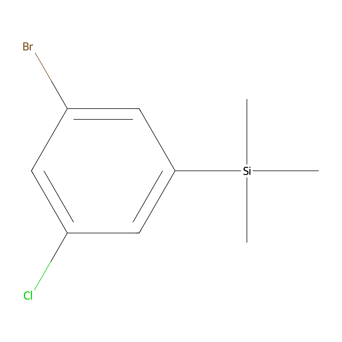 (3-Bromo-5-chlorophenyl)trimethylsilane molecular structure, CAS 2648406-99-7