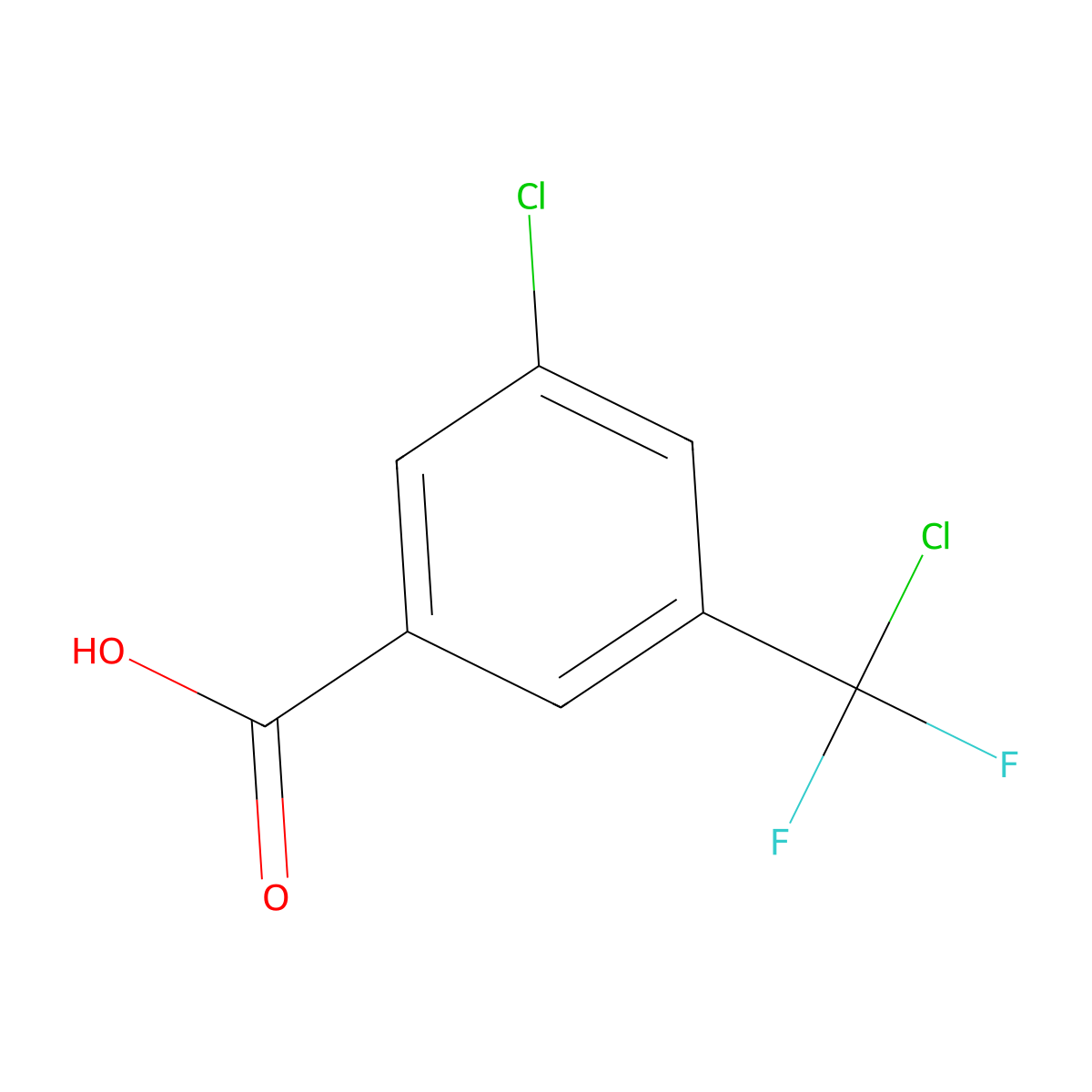 3-Chloro-5-(chlorodifluoromethyl)benzoic acid molecular structure, CAS 2648588-78-5