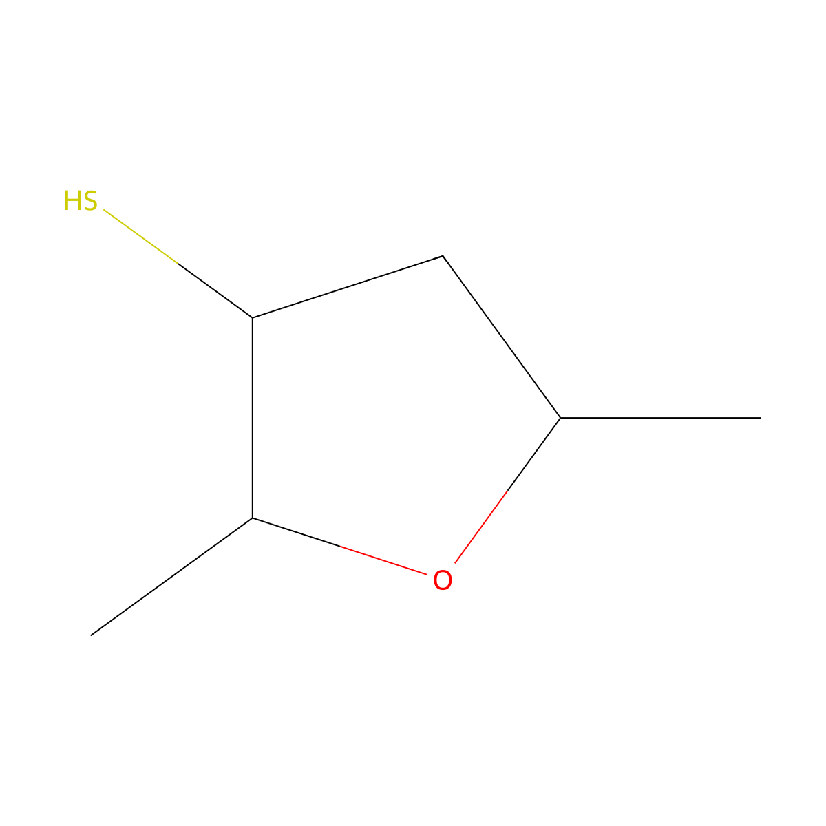 2,5-Dimethyltetrahydrofuran-3-thiol molecular structure, CAS 26486-21-5