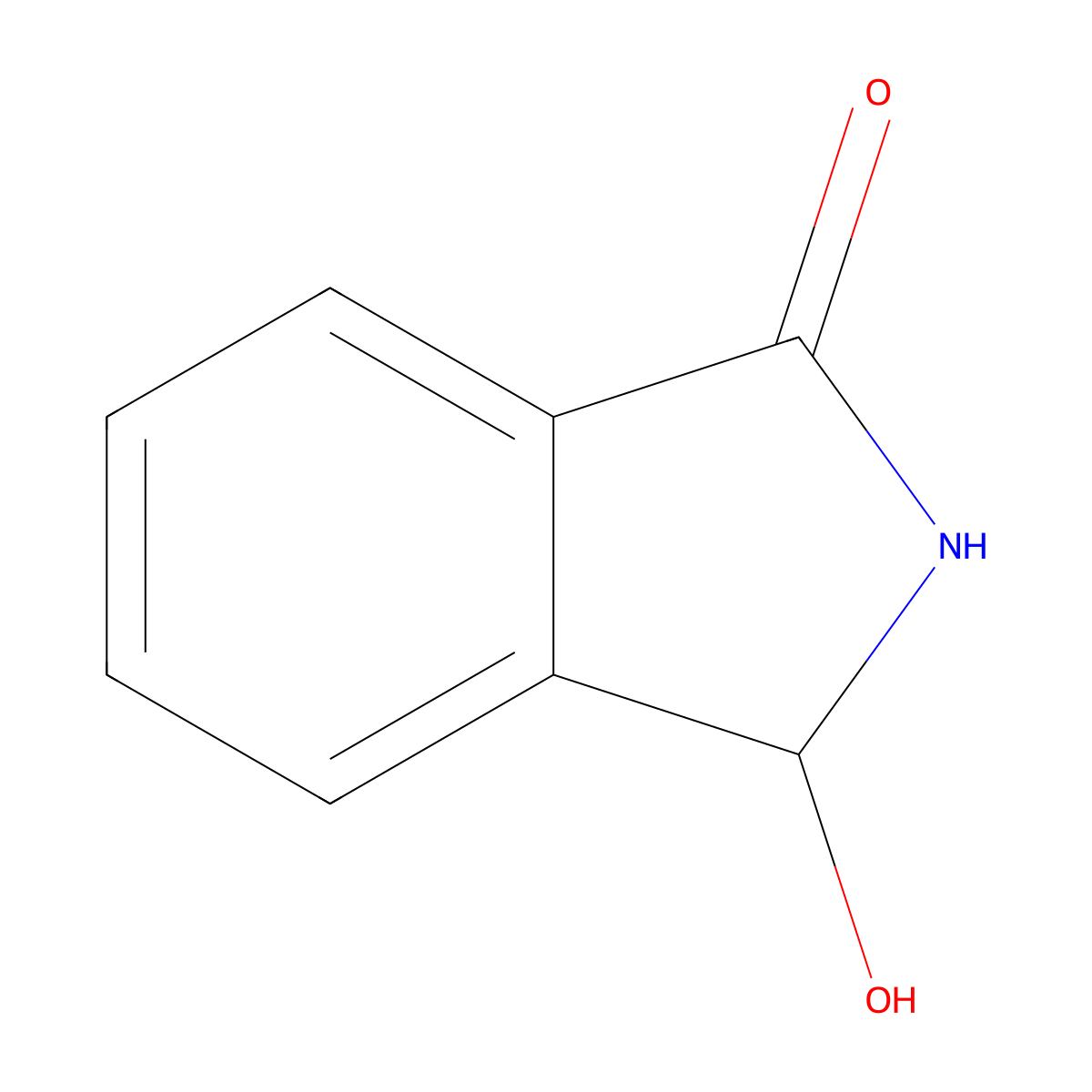 1H-Isoindol-1-one, 2,3-dihydro-3-hydroxy- molecular structure, CAS 26486-93-1